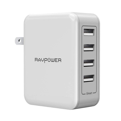 RAVPower USB 40W USB Plug Wall Charger White (RP-PC026WH)